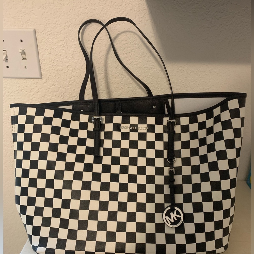Michael Kors checkered tote